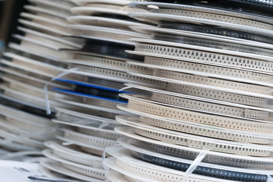 stacked electronic smd rolls